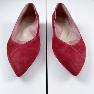 Ally Shoes NYC Forever Flat Gutsy Garnet Red Suede Womens 43 US 10.5 Wide C